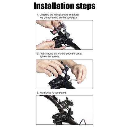 GUB Heavy-Duty Aluminum Motorcycle Phone Mount for Handlebar