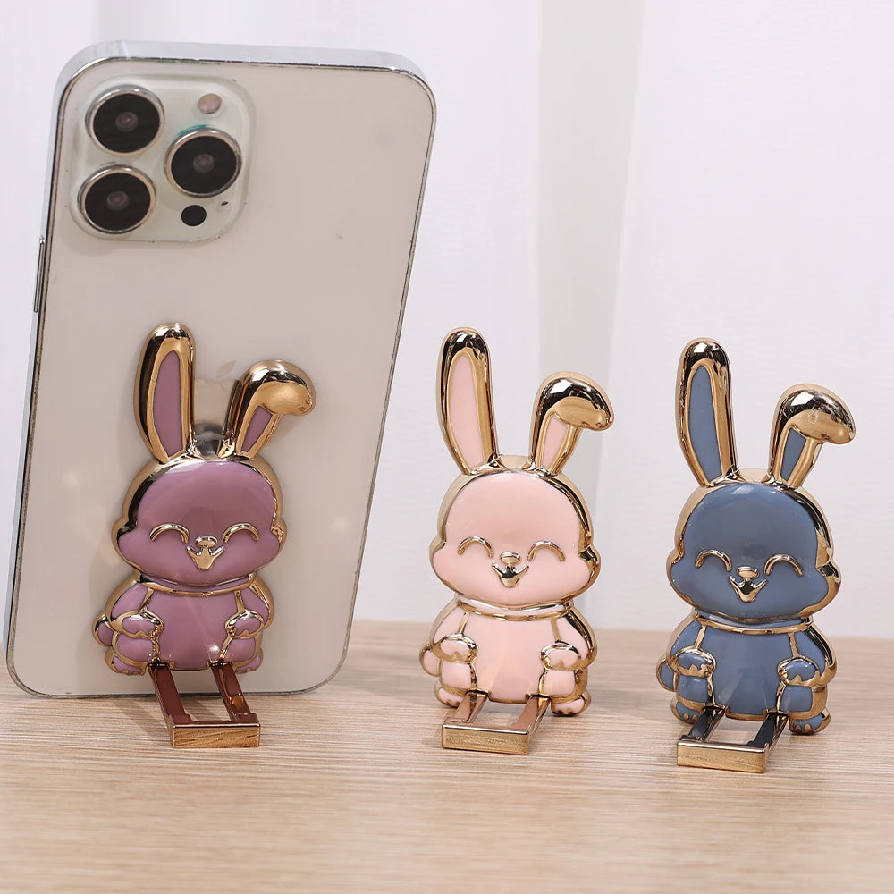 Cute Bunny Phone Stand & Grip – Foldable Desk Holder for Smartphone
