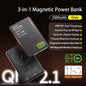 Magnetic 3-in-1 Wireless Power Bank – 5000mAh | 20W PD Fast Charge | N54 Magnetic Core | OLED Display