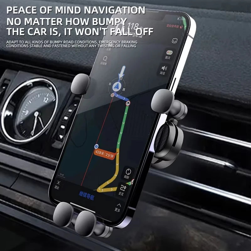 Universal Car Phone Holder with Anti-Vibration Design