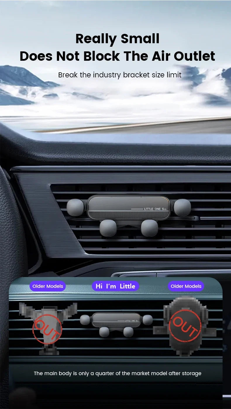 Universal Car Phone Holder with Anti-Vibration Design