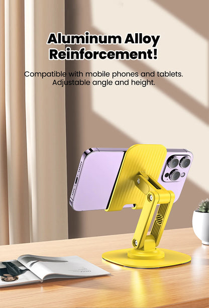 Adjustable Desktop Phone Stand with 360° Swivel Base