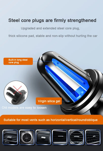 Universal Car Phone Holder with Suction Cup and Adjustable Arm
