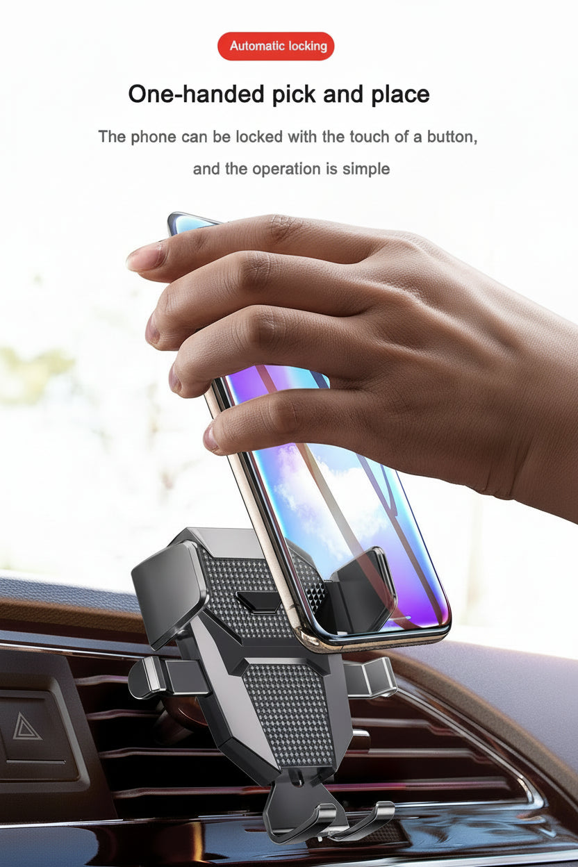 Universal Car Phone Holder with Suction Cup and Adjustable Arm