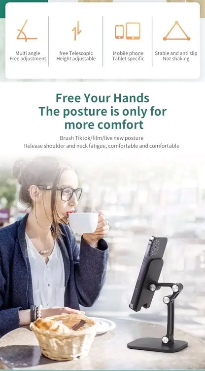 Foldable Adjustable Phone Stand for Desk
