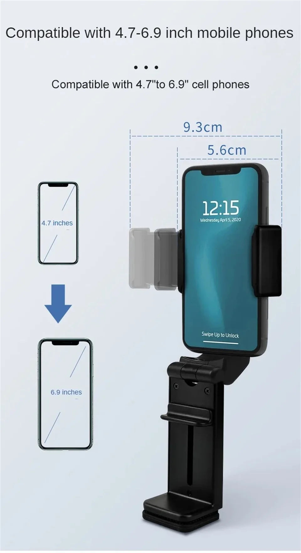 Adjustable Phone Holder for Airplane & Home – Multi-Angle Travel Phone Stand