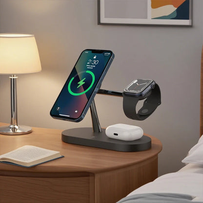 4-in-1 Wireless Charging Station – iPhone, Apple Watch & AirPods