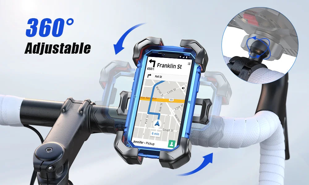 Secure Motorcycle Phone Mount with Anti-Drop Lock