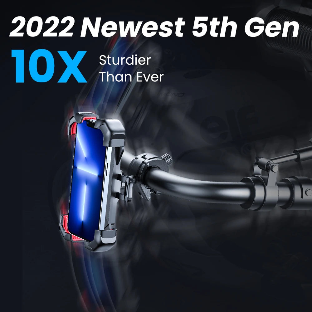 Secure Motorcycle Phone Mount with Anti-Drop Lock