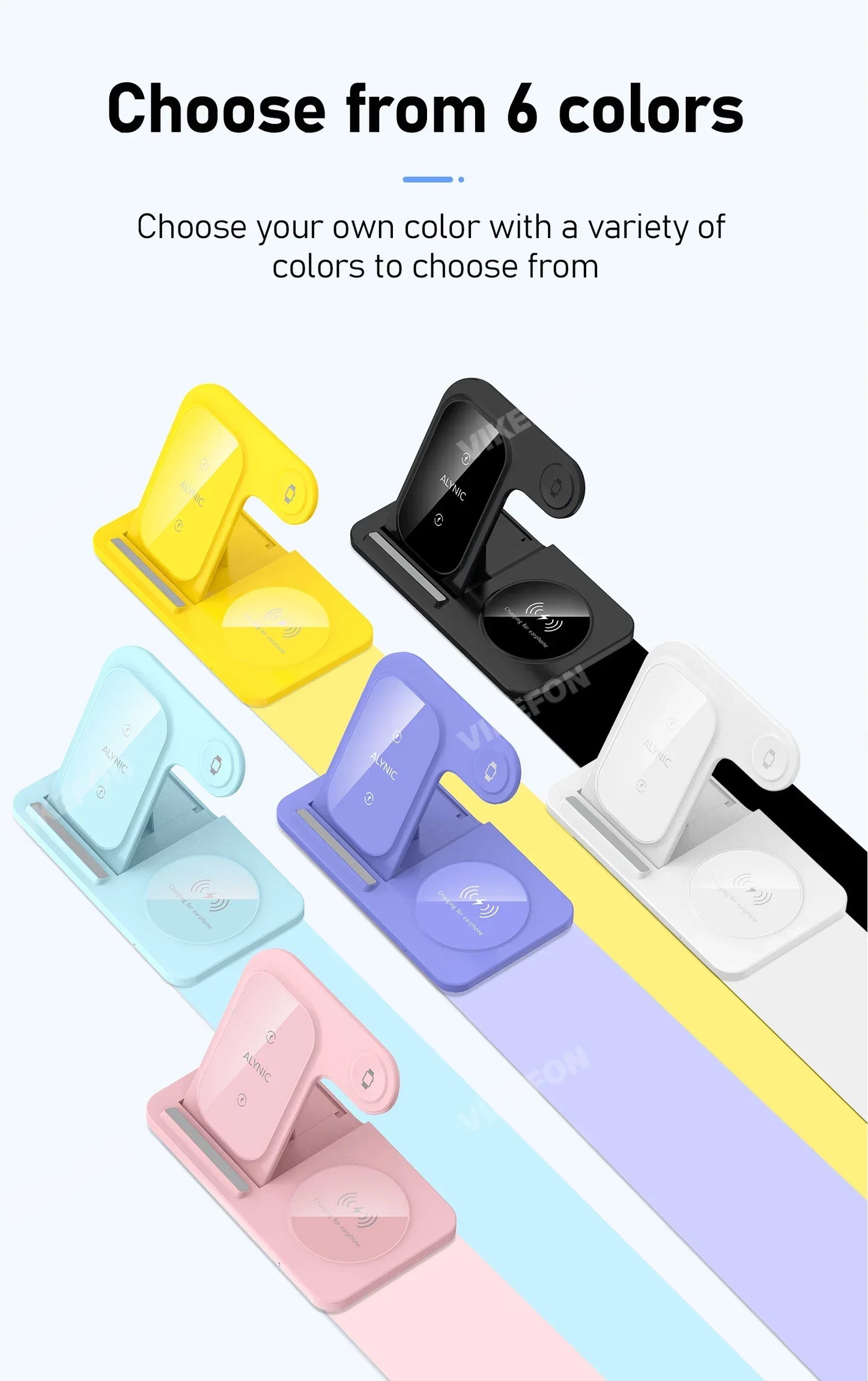 3-in-1 Foldable Wireless Charging Station – 30W Fast Charger for Phone, Watch & Earbuds