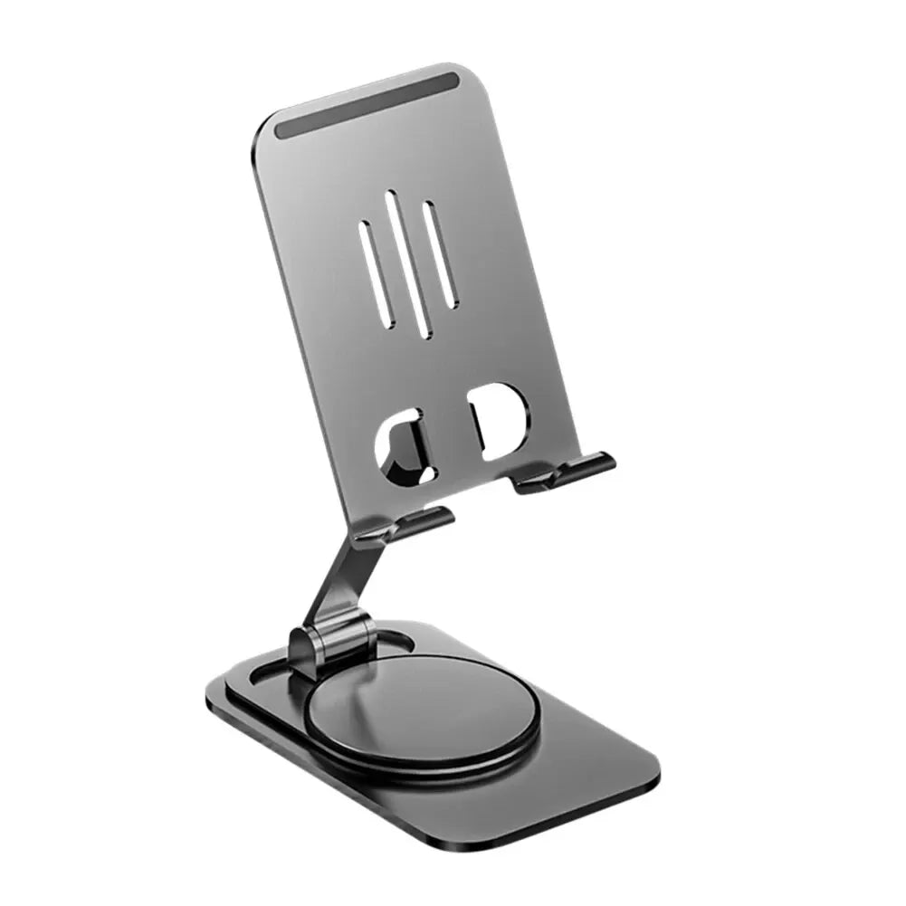 Adjustable Metal Phone Stand with 360° Rotating Base