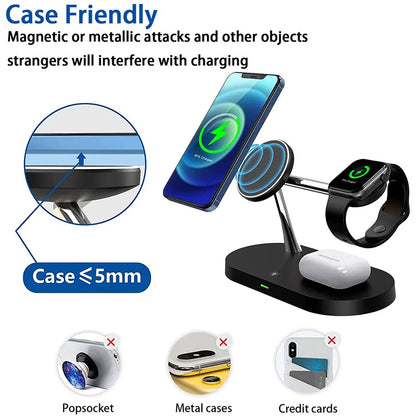 4-in-1 Wireless Charging Station – iPhone, Apple Watch & AirPods