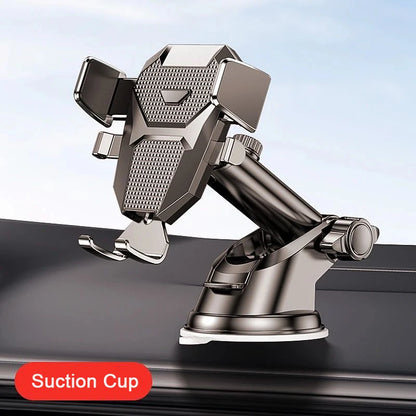 Universal Car Phone Holder with Suction Cup and Adjustable Arm