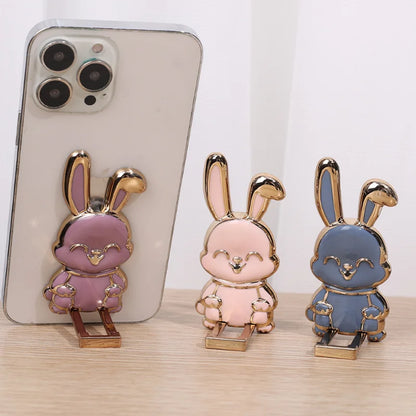 Cute Bunny Phone Stand & Grip – Foldable Desk Holder for Smartphone