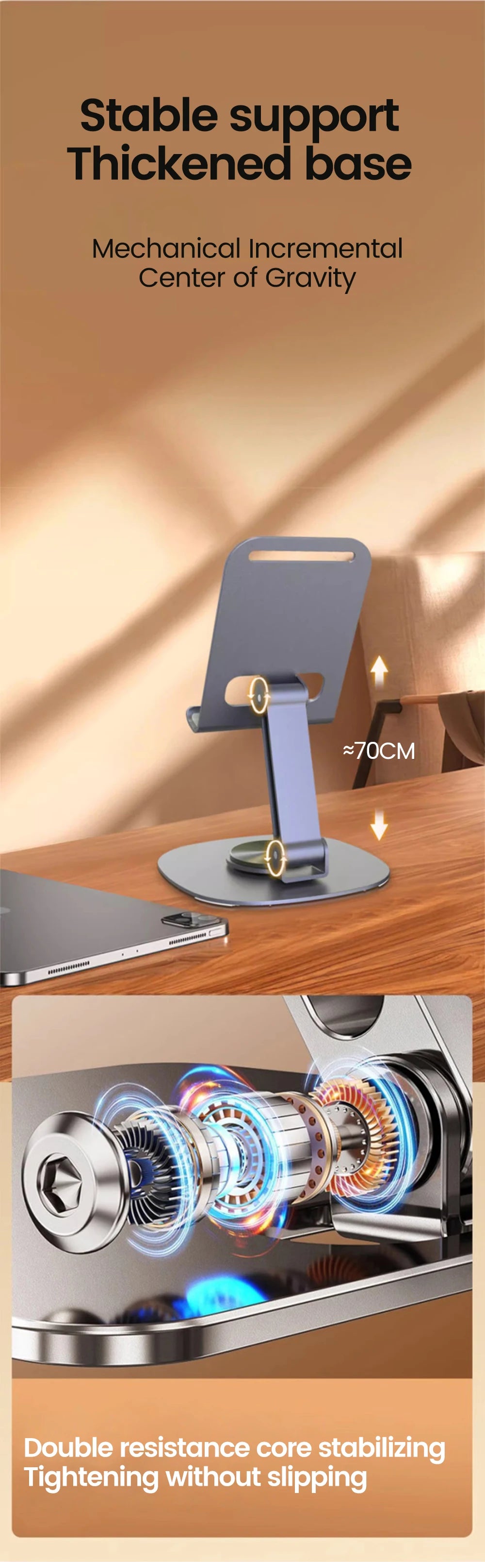 Premium Adjustable Metal Phone Stand for Desk