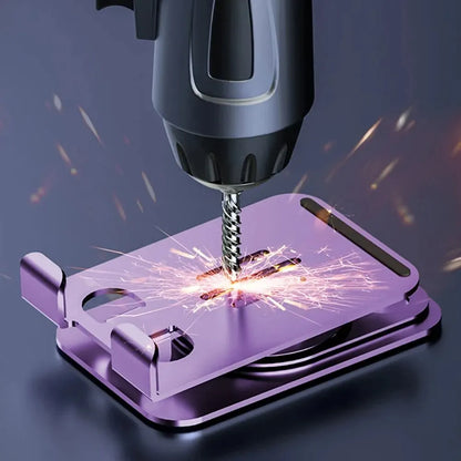 Adjustable Metal Phone Stand with 360° Rotating Base