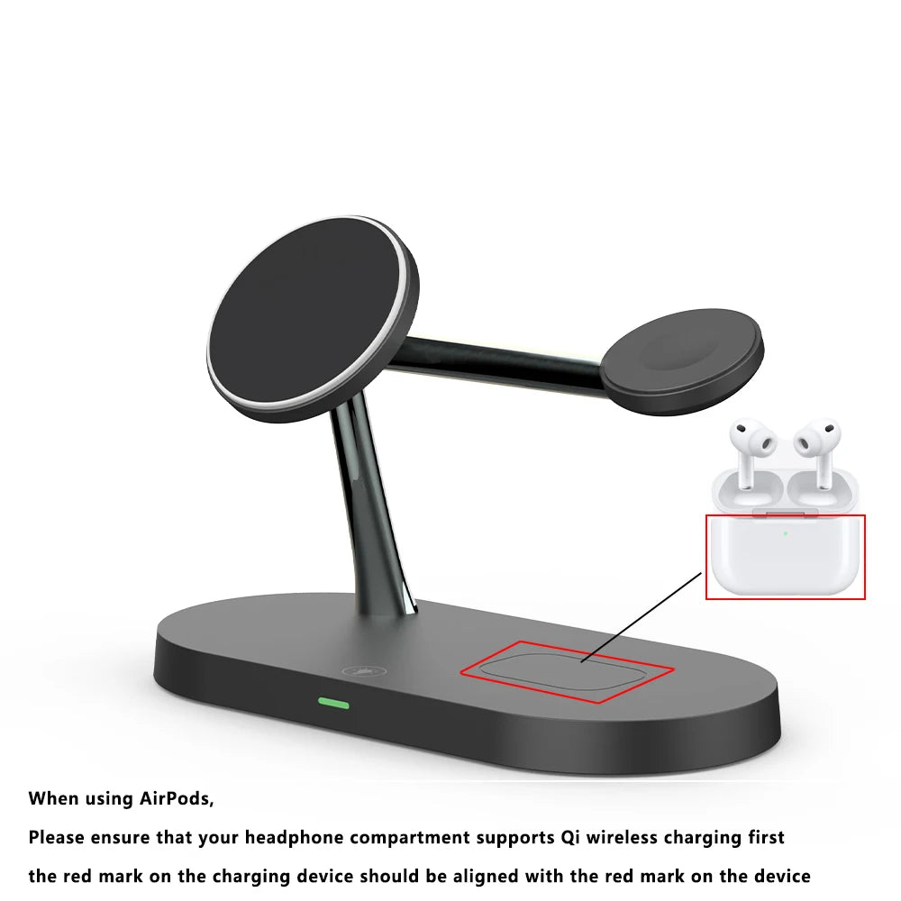 4-in-1 Wireless Charging Station – iPhone, Apple Watch & AirPods