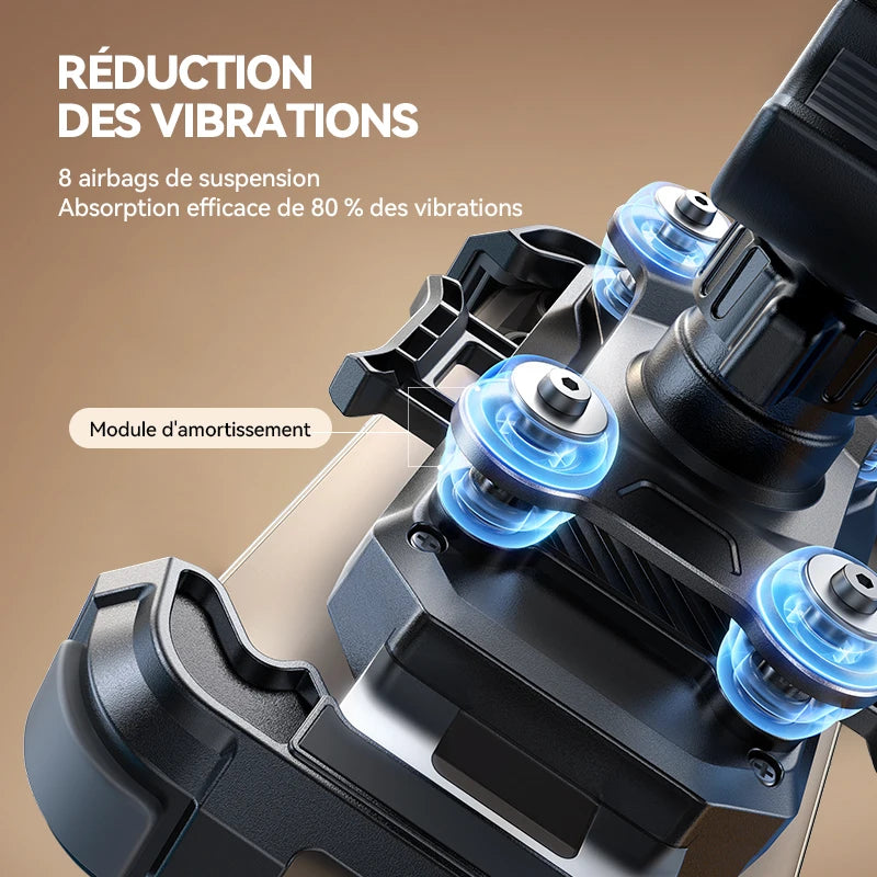 Motorcycle Phone Mount with Anti-Vibration and Adjustable Arm