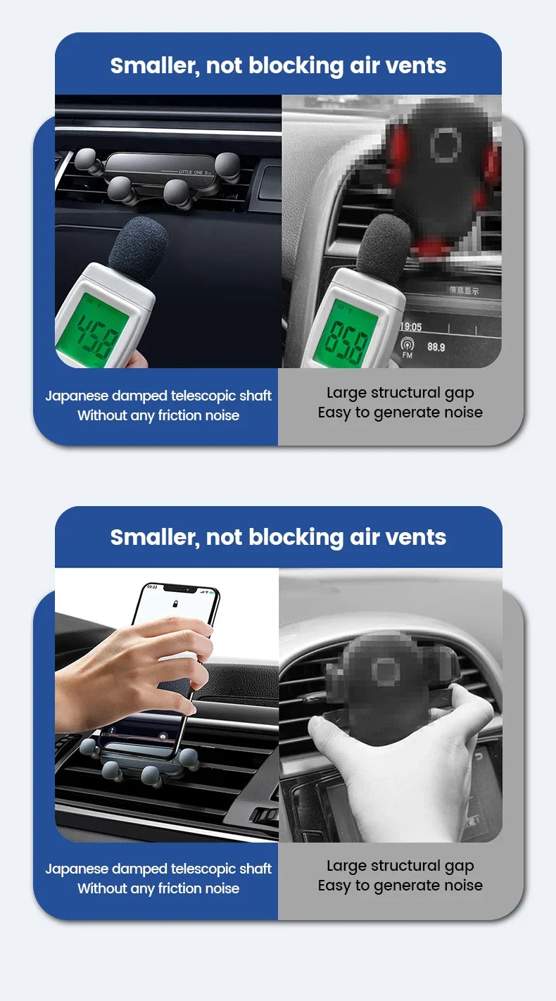 Universal Car Phone Holder with Anti-Vibration Design