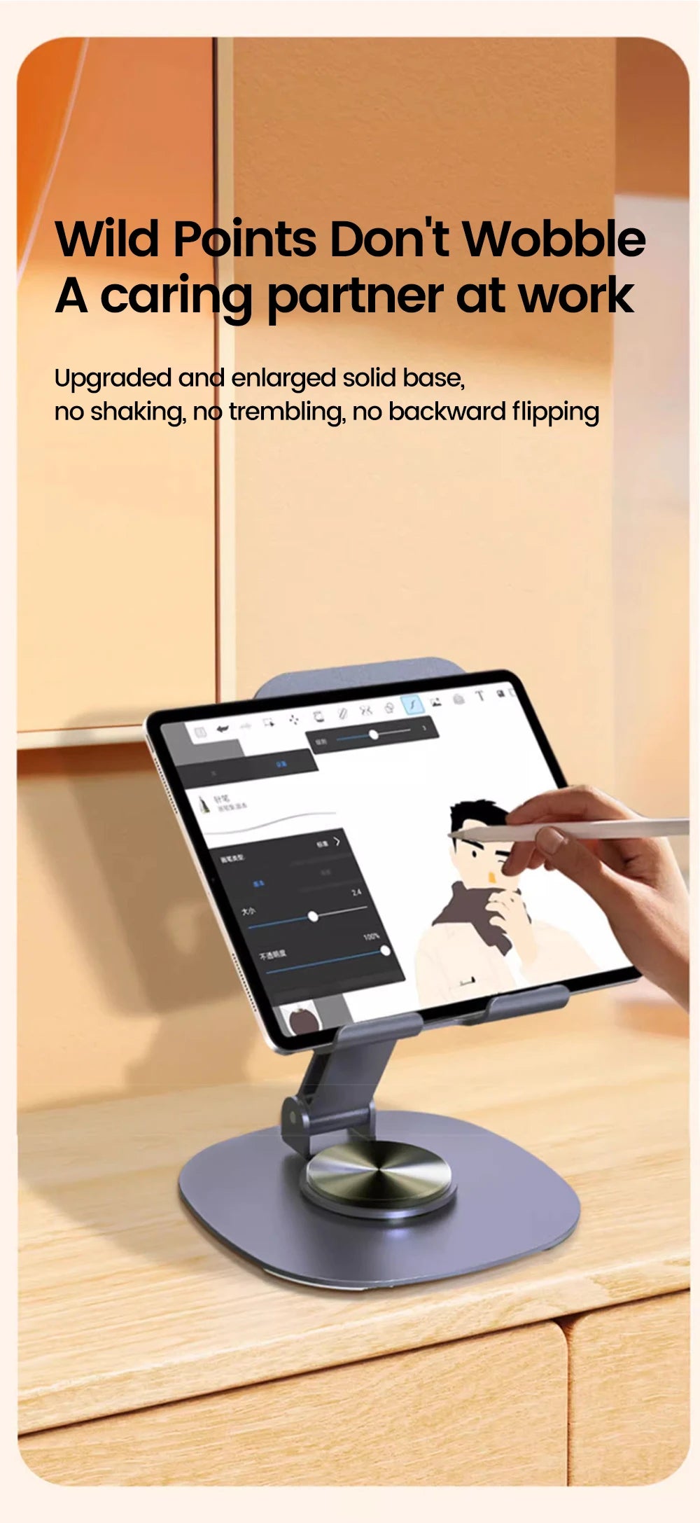 Premium Adjustable Metal Phone Stand for Desk