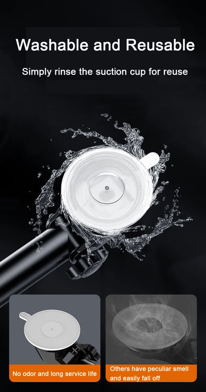 Universal Car Phone Holder with Suction Cup and Adjustable Arm