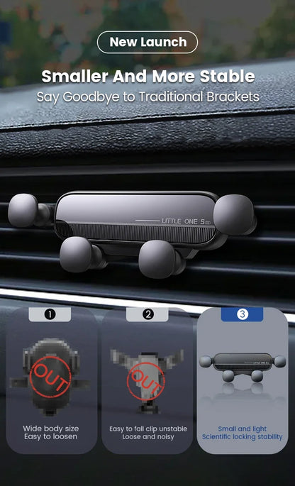 Universal Car Phone Holder with Anti-Vibration Design
