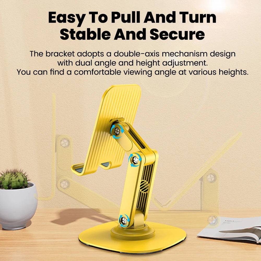 Adjustable Desktop Phone Stand with 360° Swivel Base