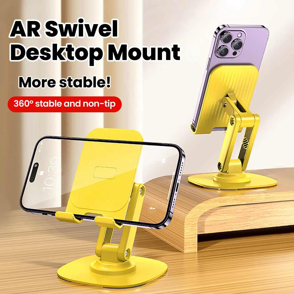 Adjustable Desktop Phone Stand with 360° Swivel Base