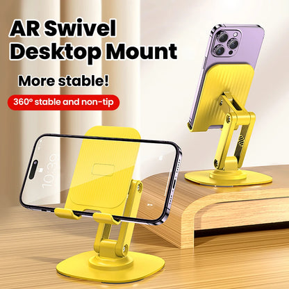 Adjustable Desktop Phone Stand with 360° Swivel Base