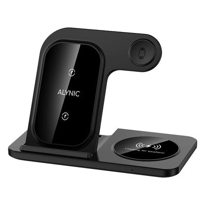 3-in-1 Foldable Wireless Charging Station – 30W Fast Charger for Phone, Watch & Earbuds
