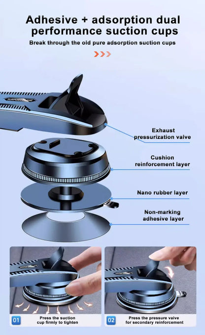 Universal Dashboard Car Phone Holder with Adjustable Arm