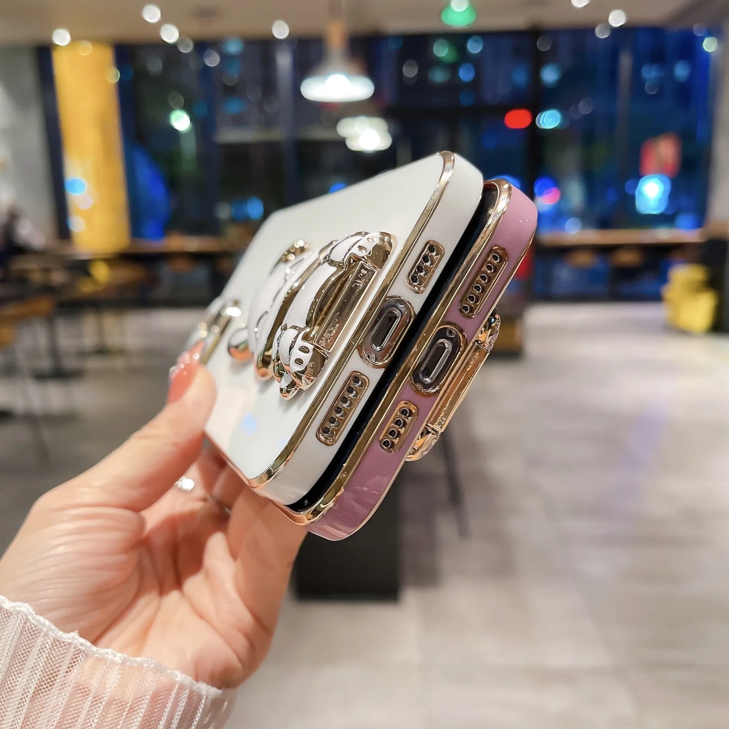 Cute Bunny Phone Stand & Grip – Foldable Desk Holder for Smartphone