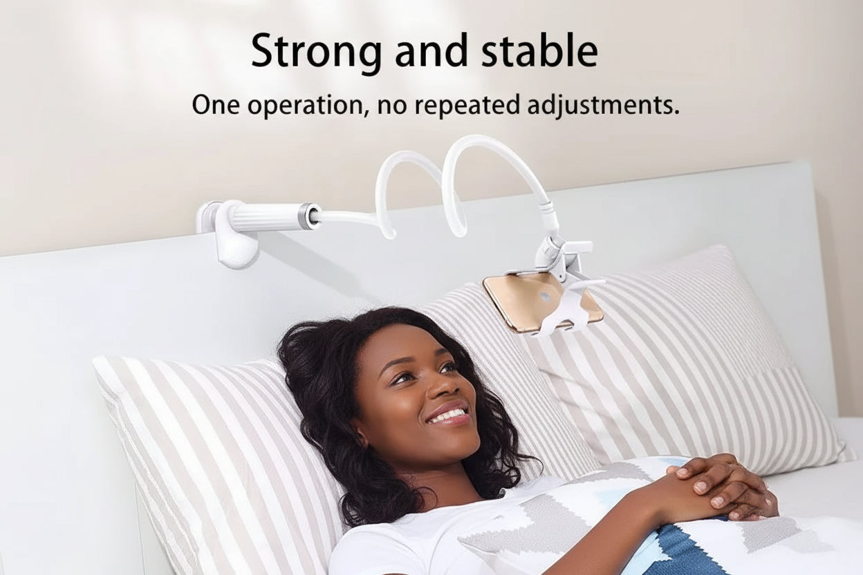 Universal Car Phone Holder with Suction Cup and Adjustable Arm