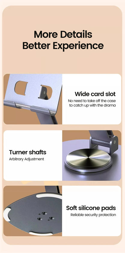 Premium Adjustable Metal Phone Stand for Desk
