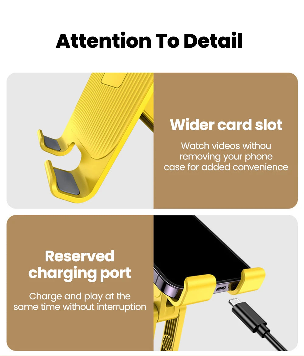 Adjustable Desktop Phone Stand with 360° Swivel Base