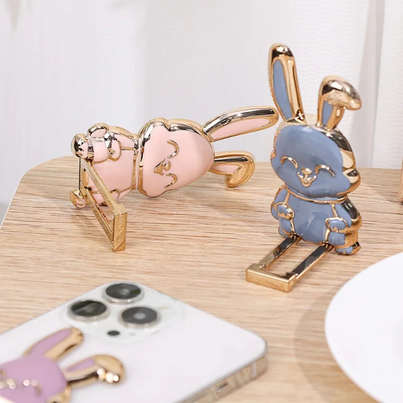 Cute Bunny Phone Stand & Grip – Foldable Desk Holder for Smartphone