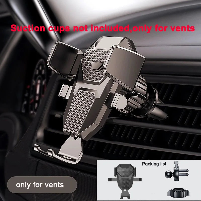 Universal Car Phone Holder with Suction Cup and Adjustable Arm