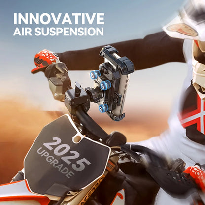 Motorcycle Phone Mount with Anti-Vibration and Adjustable Arm