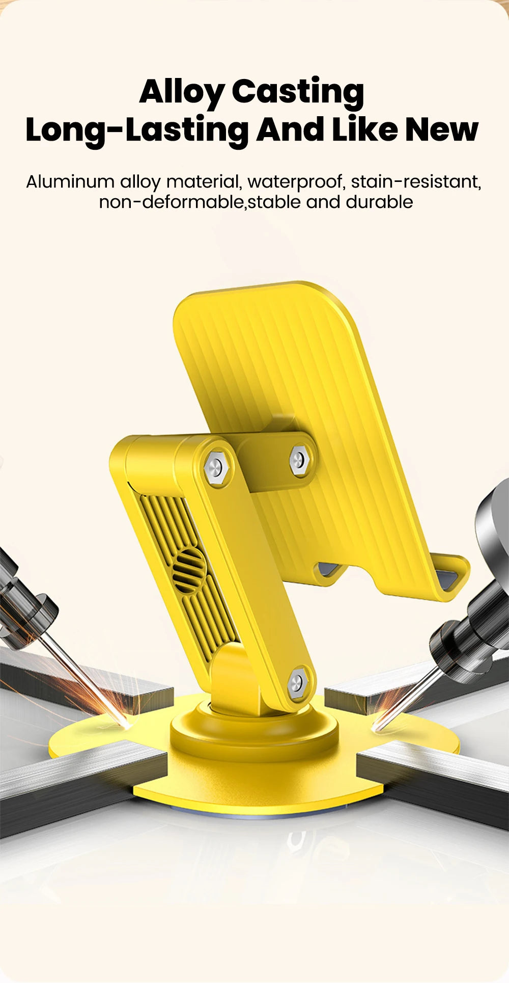 Adjustable Desktop Phone Stand with 360° Swivel Base