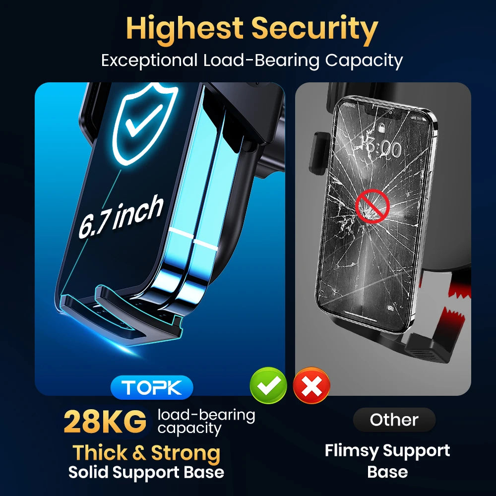 Universal Car Phone Holder for Air Vent with Adjustable Grip