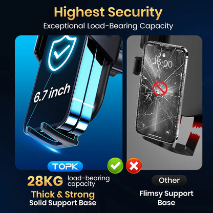 Universal Car Phone Holder for Air Vent with Adjustable Grip